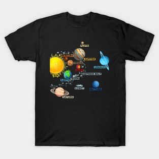 Solar System Planets Astronomy Space Science Girls Boys T-Shirt